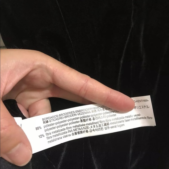 Zara floral beaded embroidery velvet dress - Picture 6 of 6